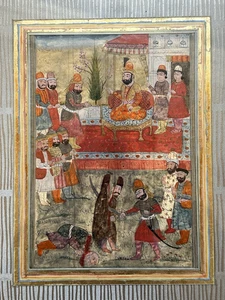 16-17thC INDO PERSIAN MANUSCRIPT SHANAMA PAINTING EXECUTION FARSI ARABIC ISLAMIC - Picture 1 of 24