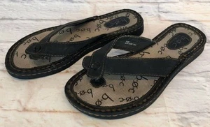 BOC Born Concept Faux Leather Thong Flip Flop Sandals Womens 7/38 (9c4) - Picture 1 of 10