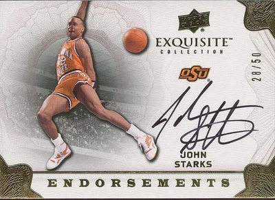 Джон Старкс 2011-12 Upper Deck изысканный автограф OSU штат Оклахома 28/50 - Изображение 1 из 2