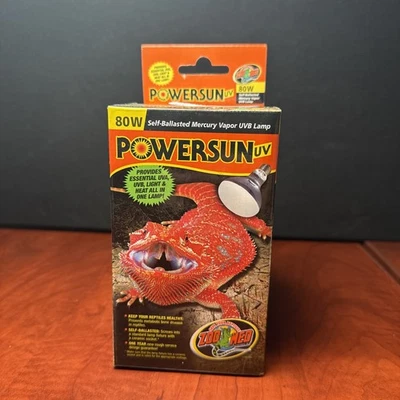 Lâmpada Zoo Med PowerSun Mercury Vapor UVB auto lastreada 80W (0125) nova - Imagem 1 de 4
