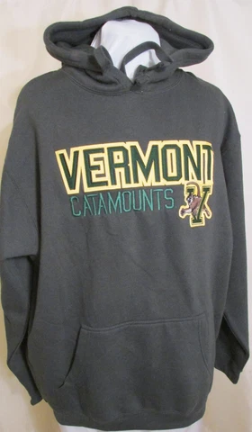 Vermont Catamounts Sweatshirt Hoodie 43 44" Chest L Large NCAA Unisex Cover