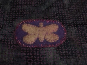 Handmade Left Handed Hair Barrette pre owned Purple Lavender Butterfly Hand Dyed - Picture 1 of 2