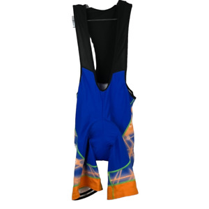 Primal Triathlon Skinsuit Mens XL Blue Orange Sleeveless Padded Seat Stretch XL