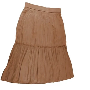 Gonna midi plissettata Rachel Zoe a strati vita elastica casual taglia L - Foto 1 di 8