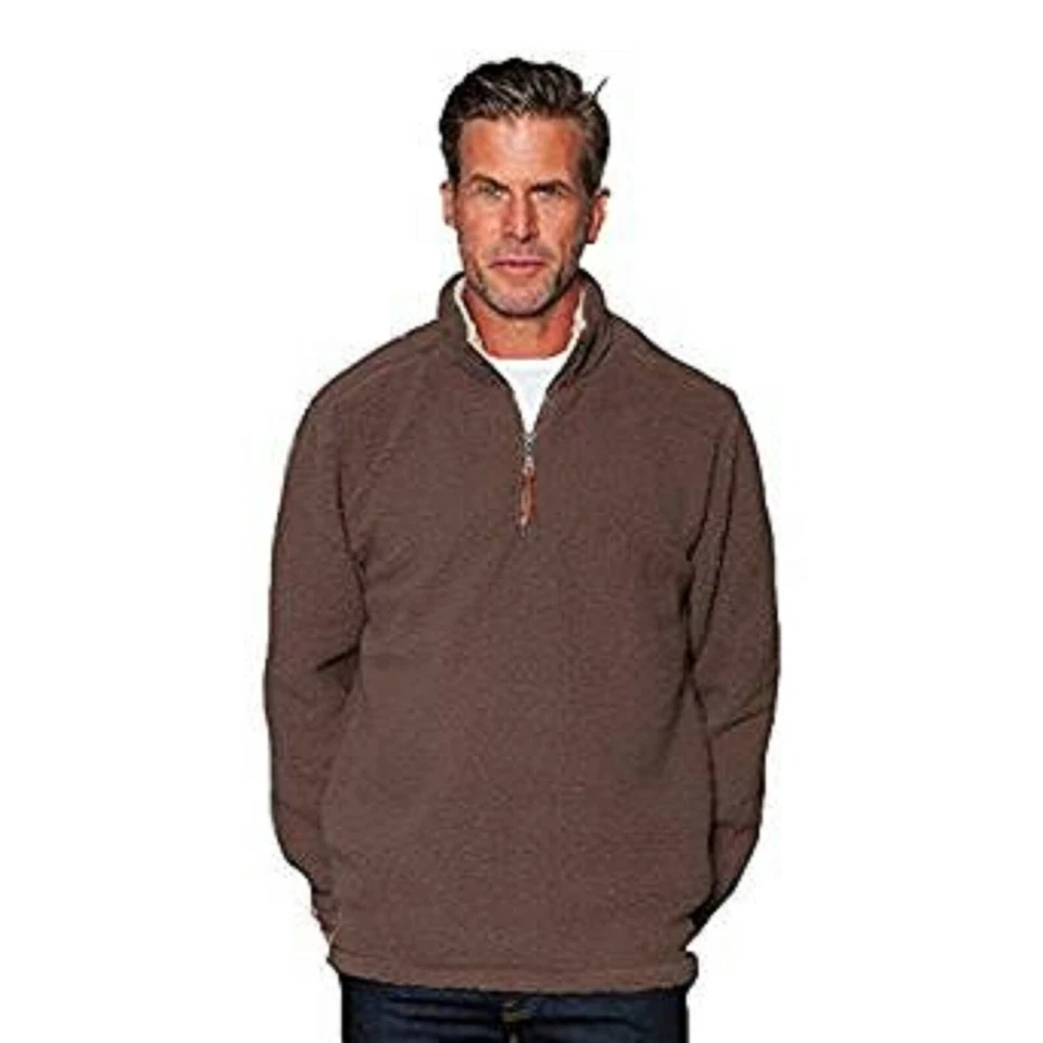True Grit Men's 1/2 Zip Po Sueded Soft Sherpa Pullover S - Image 1 of 1