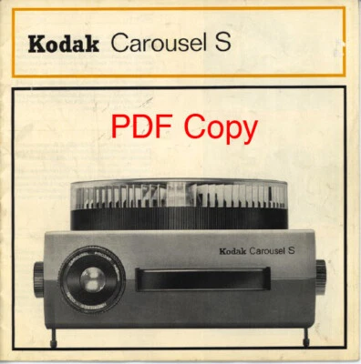 User Manual for Kodak Carousel S Projector - PDF Copy - Image 1 of 2