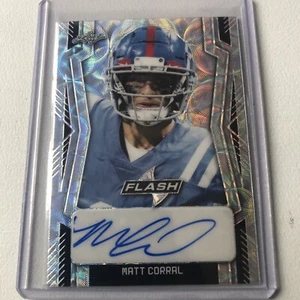 2021 Leaf Metal Flash- Matt Corral #PA-MC1 RC AUTO 2/30 Birmingham Stallions - Picture 1 of 5