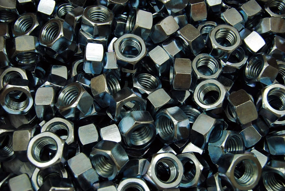 (50) LEFT HAND THREAD 5/8-11 Hex Finish Nuts - Zinc Plated - Image 1 of 1