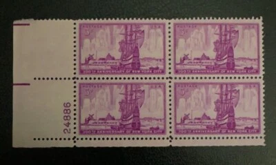 1953  US SCOTT#1027   3C STAMP BLOCK OF 4 - Image 1 of 2