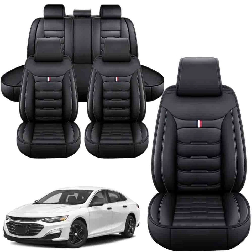 For Chevrolet Malibu Car Seat Cover Full Set Leather 5-Seat Front Rear Protector Foto 1 de 4