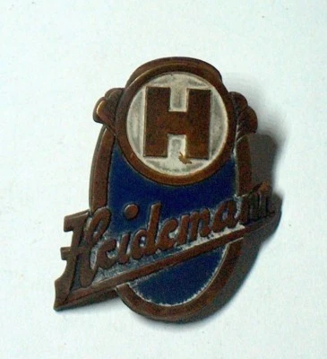 Heidemann altes Steuerkopfschild Fahrrad Emblem - Bild 1 von 2