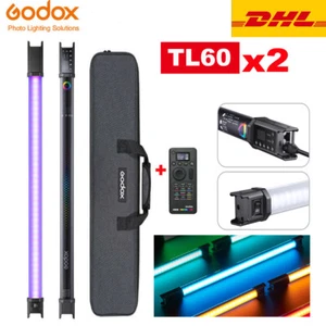 2Pcs Godox TL60 RGB Full Color LED Video Tube Light 2700K-6500K w/Remote Control - Picture 1 of 15
