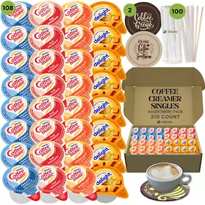 Coffee Mate Caffettiera Singola, Sottobicchieri e Agitatori, 100, 210 e 442 ct totali - Foto 1 di 10