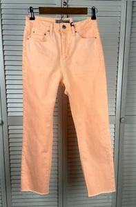 Topshop Moto Straight Jeans Peach Sz 25 - Picture 1 of 6