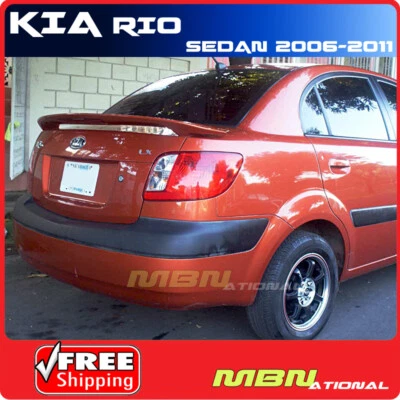 适用于:06-11 起亚里约 4DR 轿车后尾翼锅炉底漆未上色 ABS — 第 1/2 张图片