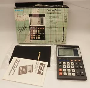 Sanyo XC-480 ""Papierloser Drucker"" Taschenrechner - SELTENER GEFUNDEN mit Box! - Bild 1 von 6