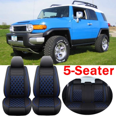 For Toyota FJ Cruiser Car Seat Covers Front/Rear 5-Seater Full Set PU Leather Foto 1 de 4