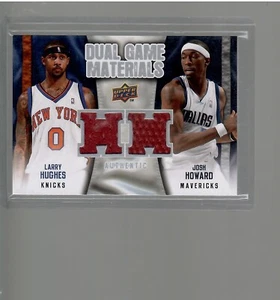 LARRY HUGHES JOSH HOWARD DUAL JERSEY 2009 10 UD GAME USED BASKETBALL - Picture 1 of 2