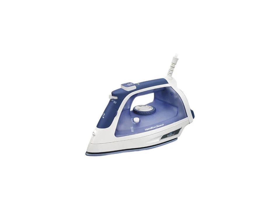 Hamilton Beach Steam Iron With 3-way Auto Shutoff Durathon Soleplate 19800 1500w