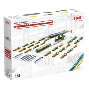 Armamento de aviones británicos de la Segunda Guerra Mundial ICM 48407 kit de figuras modelo de plástico escala 1:48 - Imagen 1 de 24