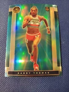 Tarjeta de atletismo Gabby Thomas Blue Glow Super Blow 2021 #13 Team EE. UU. Olympics - Imagen 1 de 2