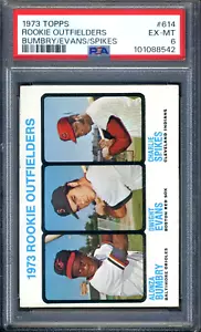1973 Topps #614 Rookie Outfielders PSA 6 EX-MT - Picture 1 of 2