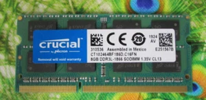 Crucial 8GB 1866MHz DDR3L SODIMM RAM PC3L-14900 Notebook Memory CT102464BF186D - Picture 1 of 1