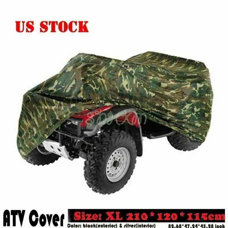 Camo XL Large Size ATV Cover  190T Fit For Honda Suzuki Kawasaki Quad - Изображение 1 из 1
