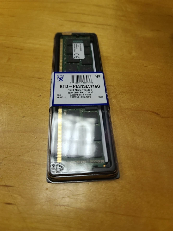 KTD-PE313LV/16G Kinston 16GB DIMM 1333MHz ECC REG DDR3L Server Memory RAM Module - Image 1 of 1