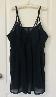 Torrid 4 Women Plus Black Strappy Mesh Babydoll Style Teddy - Image 1 of 4