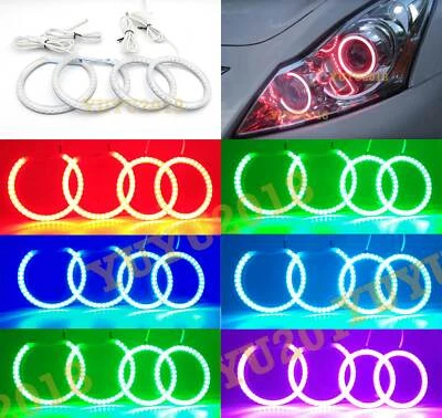 Anillo halo RGB para Infiniti Q40 2015 faro LED ojo de ángel bluetooth lámpara DRL Foto 1 de 4