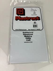 Plastruct 91106 Styrene White Sheet 0.080"x 12"x 7" (2) - Picture 1 of 2