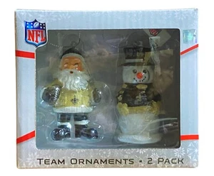 New Orleans Saints Weihnachtsschmuck 2er Set Weihnachtsmann und Schneemann Neu im Karton - Bild 1 von 2