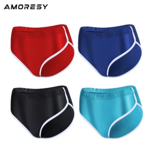 Amoresy Sexy Silky Hot Pants Fitness Yoga Beach Swimwear Student Elastic Shorts