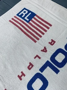 RARE! Vintage USA Ralph Lauren WRITTEN OUT Polo Sport Bath Beach Towel 67”x35” - Picture 1 of 11