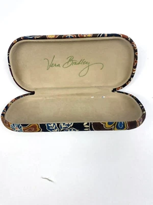 Vera Bradley Quilted Sunglass Eyeglass ClamShell Hard Case Brown and Black - Image 1 of 3