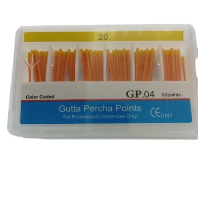 5Box Dental Root Canal Endodontic Treatment Gutta Percha Points Taper .04 20# - Image 1 of 4