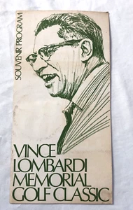 Vince Lombardi Memorial Golf Clásico Programa de Souvenir 1973 Green Bay Packers De Colección - Imagen 1 de 6