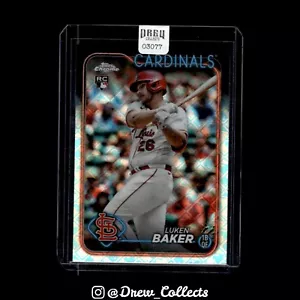 2024 Topps Chrome Logofractor #132 Luken Baker St. Louis Cardinals - Picture 1 of 2