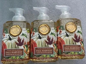 Set Lot of 3 Michel Design Works Foaming Hand Soap Pumpkin Fall Harvest Leaves - Picture 1 of 1