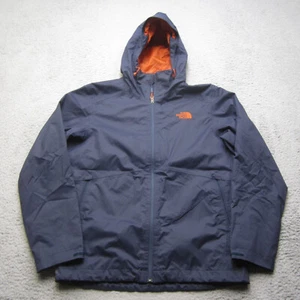 North Face Jacket Mens M Blue Dryvent Rain Hooded Soft Shell Wind Water Proof - Picture 1 of 11