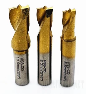 3pc HSCO Titanium Spot Weld Drill Bit Cutter Flat Shaft 1/4" 5/16" 3/8" Cobalt - Picture 1 of 1