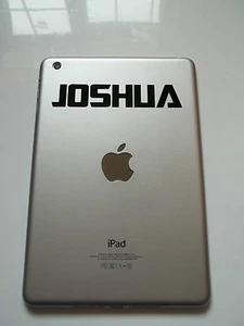 1 x Personalised Name Decal - Vinyl Sticker for iPad Air Transform Font Custom - Picture 1 of 3