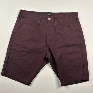 DC Shorts Mens 32 Red Burgundy Skater Chino Streetwear Vintage Y2K - Picture 1 of 6