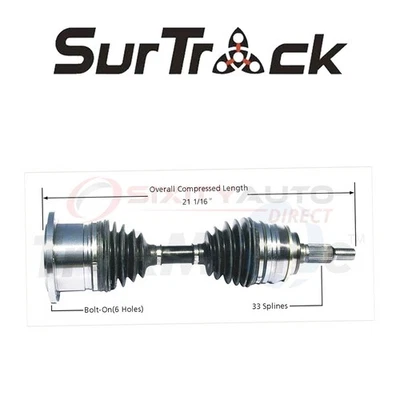 SurTrack CV Axle Shaft for 1995-1999 Chevrolet K2500 Suburban 5.7L 6.5L 7.4L pf Foto 1 de 4