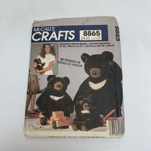 Vtg McCall's Crafts Brooke Shields pattern 8865 Moon Bears - Picture 1 of 5