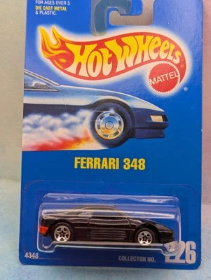 1995 Hot Wheels FERRARI 348 #226 all blue☆ black; 5sp;white/purple/yellow☆ - Image 1 of 4