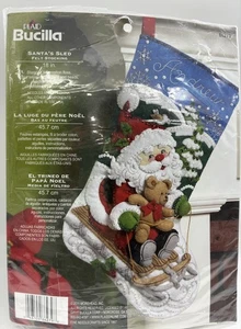 Bucilla Filzstrumpf Set Weihnachtsmann auf Schlitten 86279 Anleitung zum Personalisieren (a9) - Bild 1 von 6