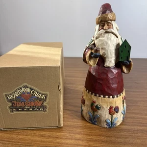 Heartwood Creek Jim Shore 10" Santa Hand Feeding Bird Birdhouse Christmas 2002 - Picture 1 of 9