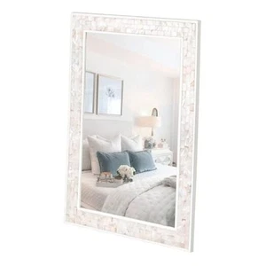  Bathroom Mirror 24 x 36 Inch, Rectangle Wall Mirror with 36"L x 24"W White - Picture 1 of 7